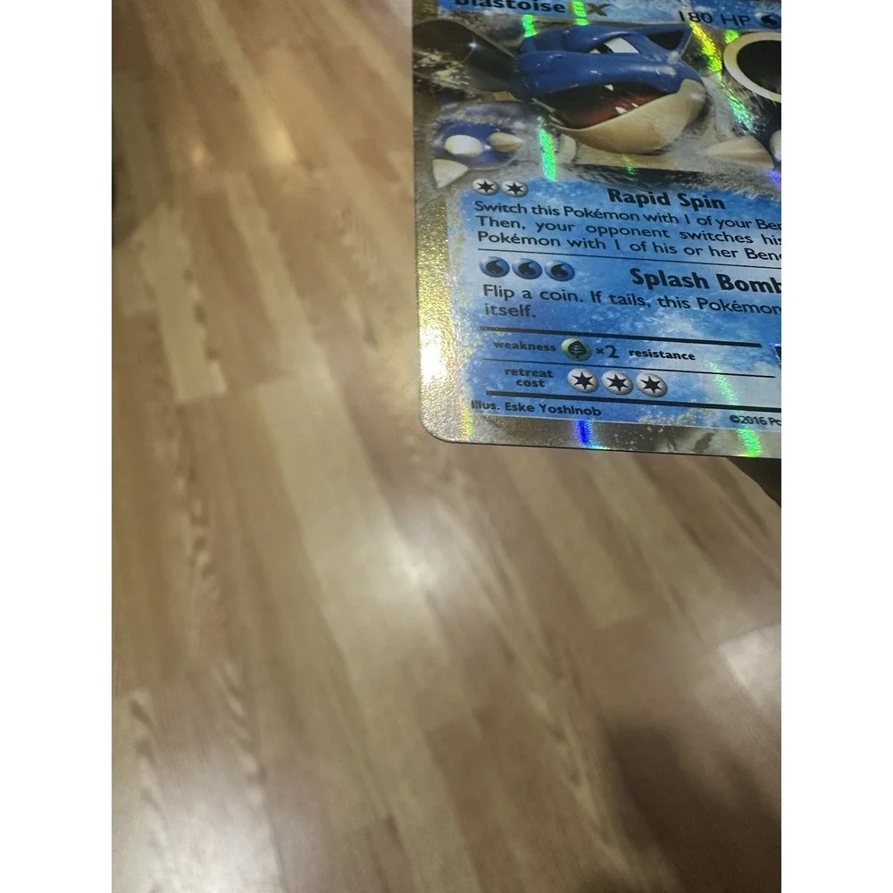 Blastoise EX 21/108 MISCUT ERROR!‎ off center oc Holo Rare Pokemon Evolutions HP